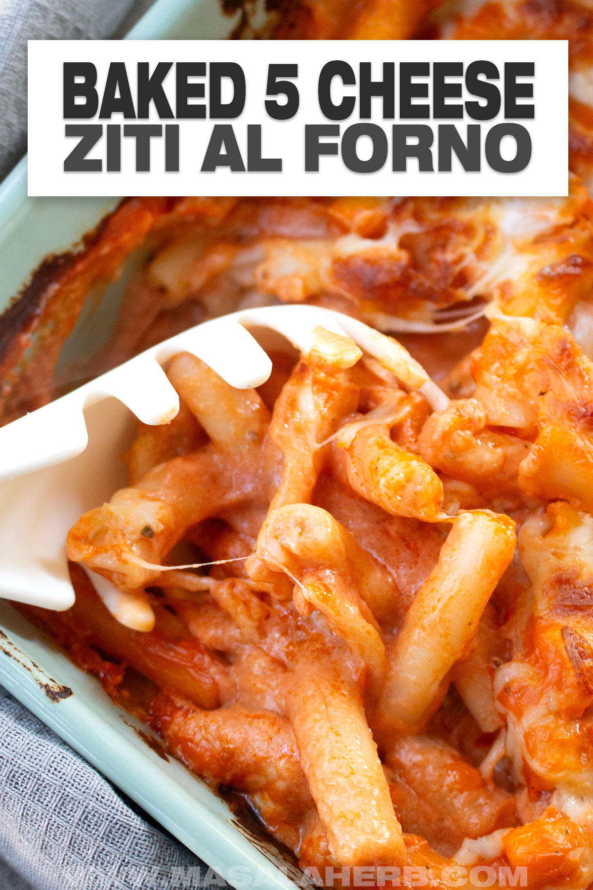 Baked Five Cheese Ziti al Forno Recipe cover