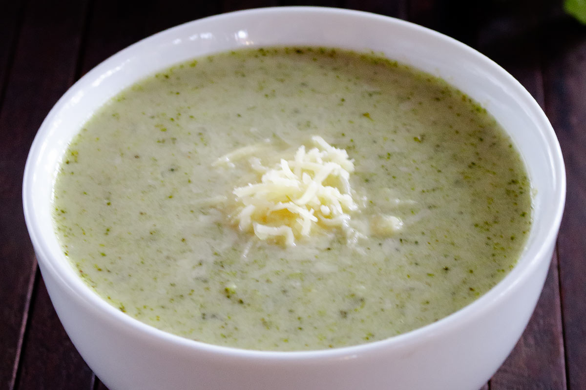 close up Broccoli Cheese Soup