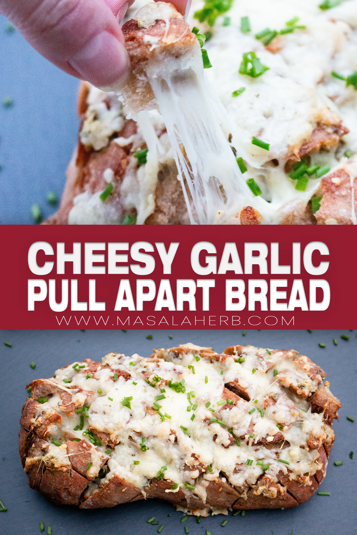 Cheesy Garlic Pull Apart Bread pin