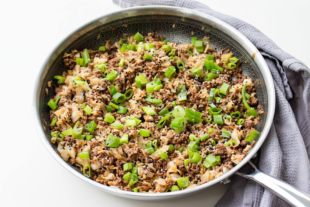 Skillet cabbage and ground beef