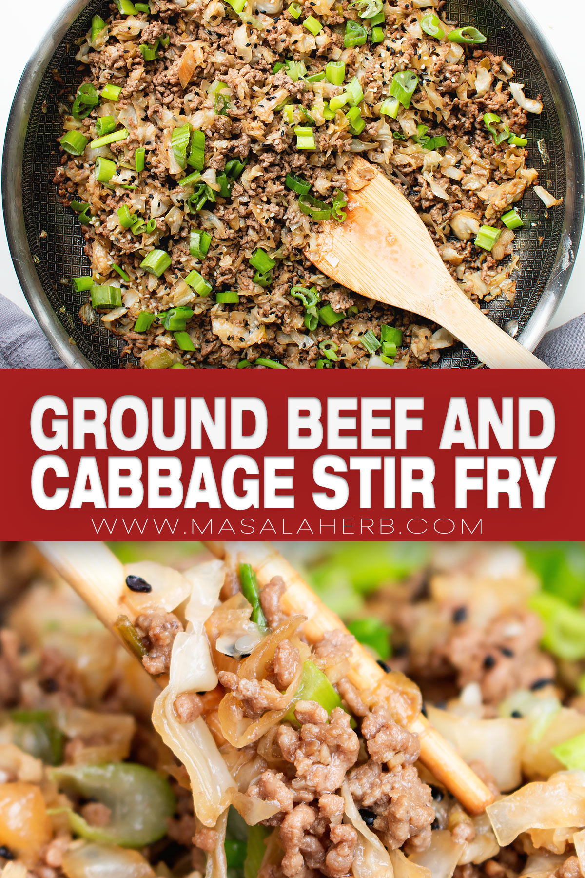 Ground Beef and Cabbage Stir Fry pin