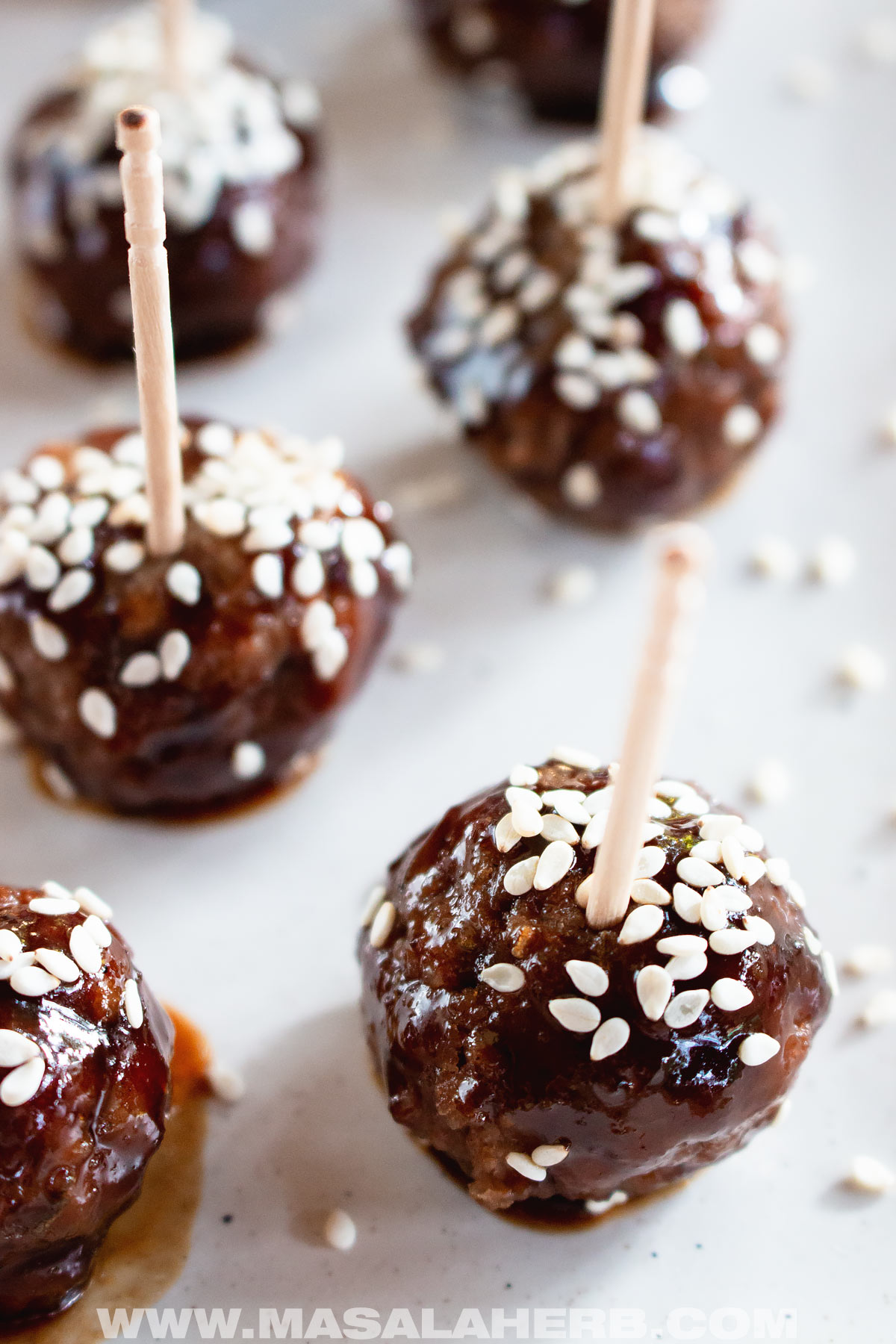 sticky meatball appetizers