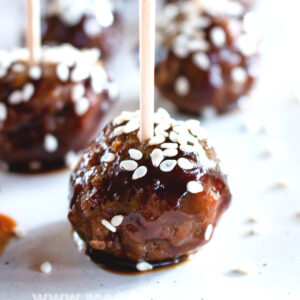 Sticky Asian Meatball Appetizers