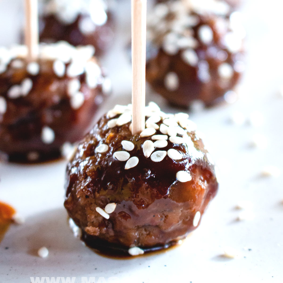 Sticky Asian Meatball Appetizers
