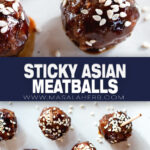 Sticky Asian Meatball Appetizers pin