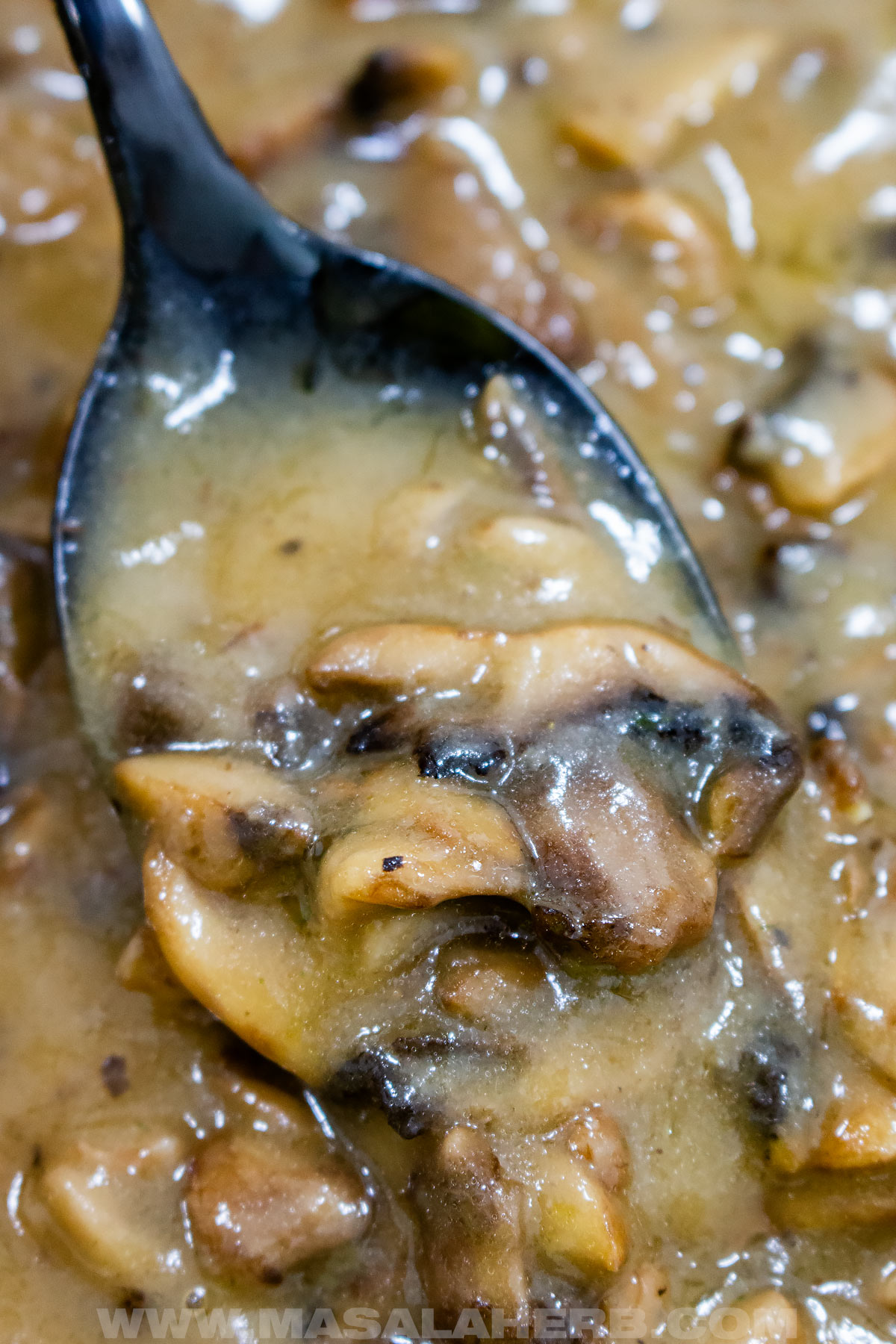 gravy with. mushroom