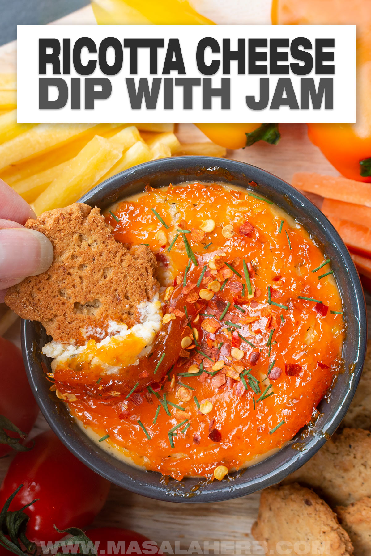 Baked Ricotta Cheese Dip with Jam cover