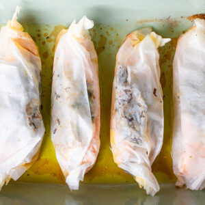 Salmon in Parchment Paper with Herbs