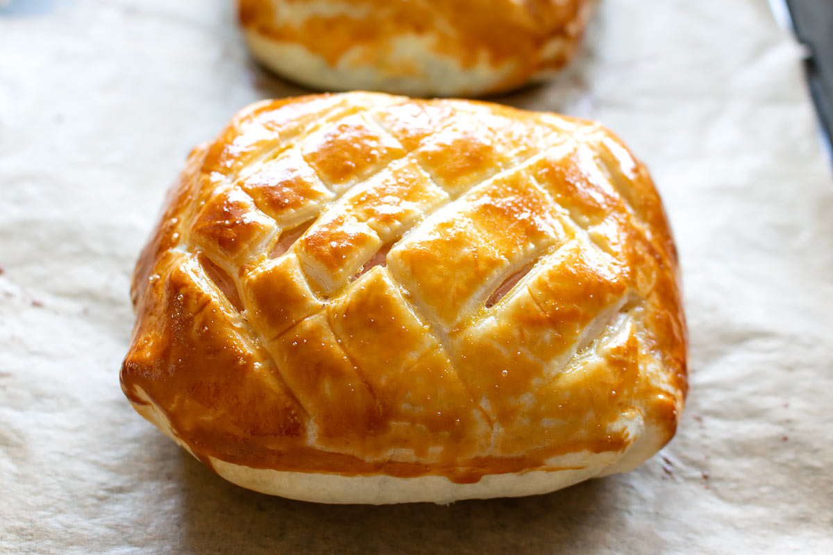 Wellington with salmon