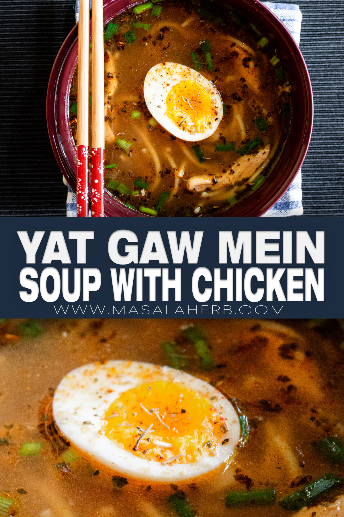 Yat Gaw Mein Soup with Chicken (Yakamein) pin