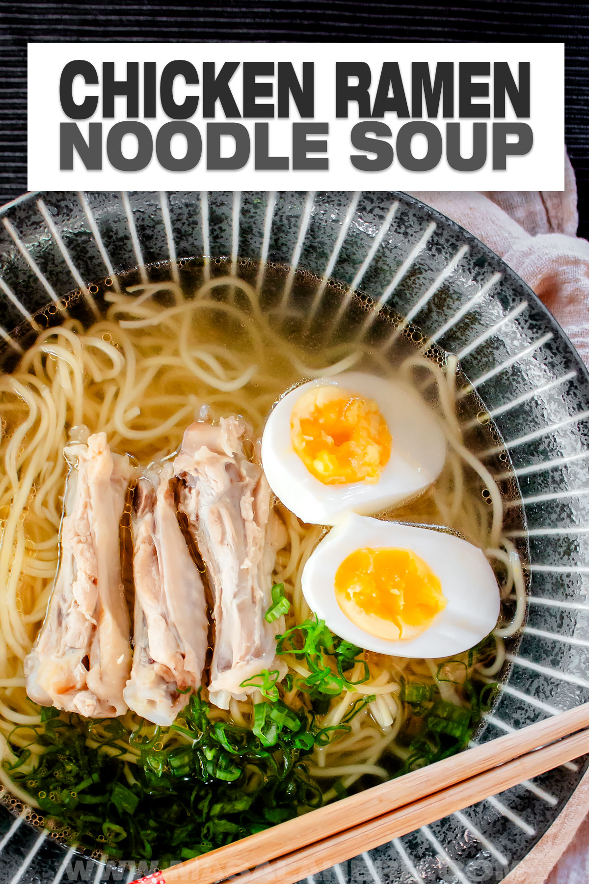Japanese Chicken Ramen Noodle Soup Recipe cover