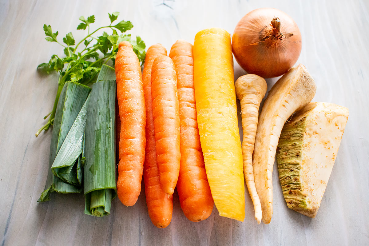 ingredients for Vegetable Clear Soup Recipe