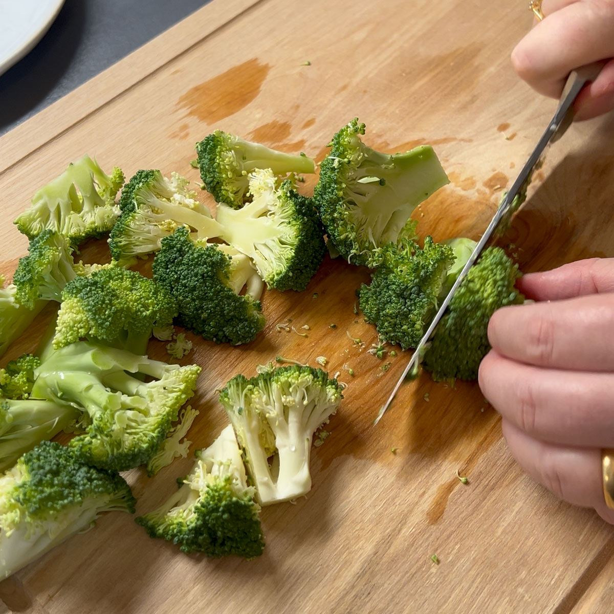 chop brocoli