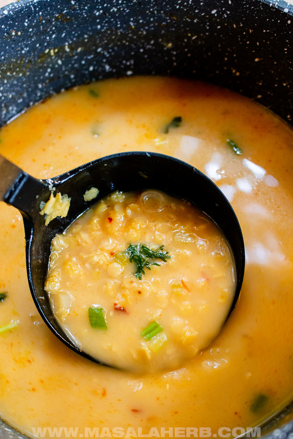 red lentil soup with coconut