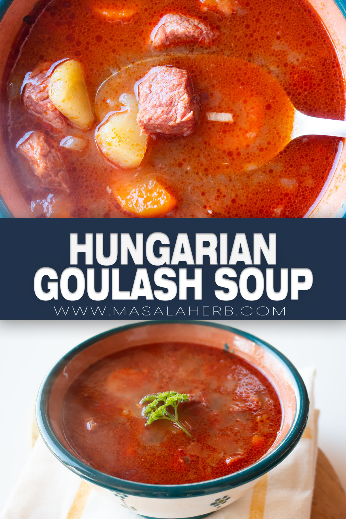 Hungarian Goulash Soup Recipe pin