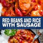 Red Beans and Rice with Sausage Recipe pin
