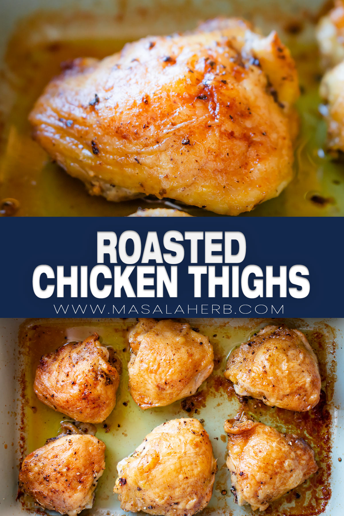 4-Ingredients Roasted Chicken Thighs pin