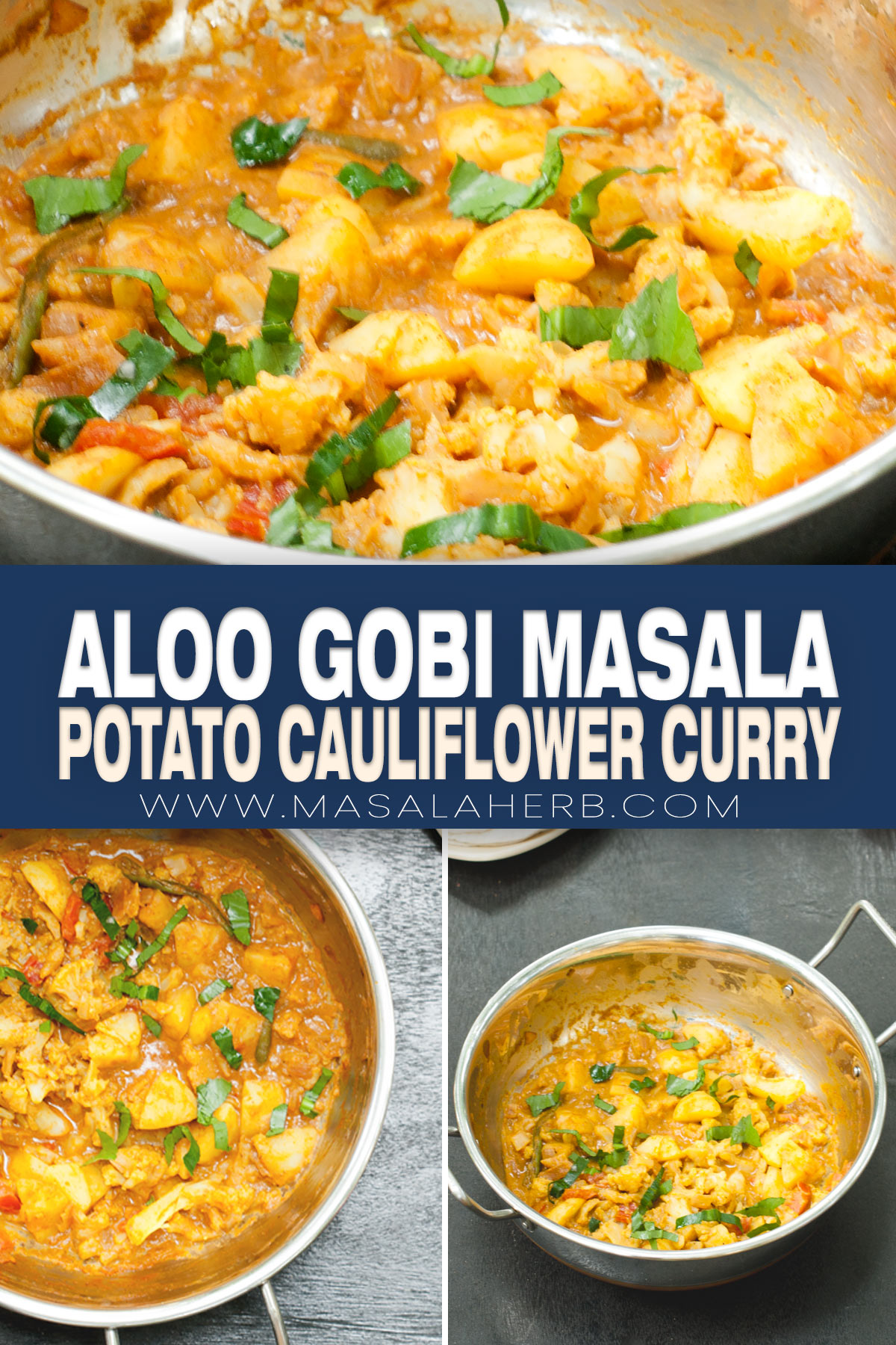 Aloo Gobi Masala Curry (Potato Cauliflower) pin