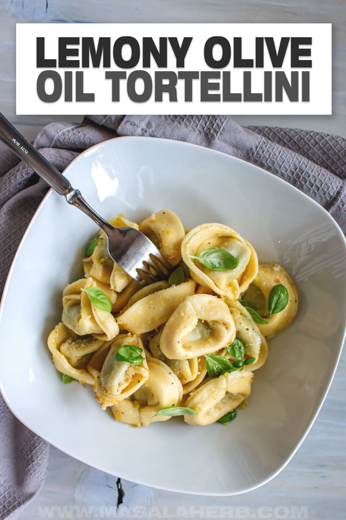 Lemony Olive Oil Tortellini Recipe cover