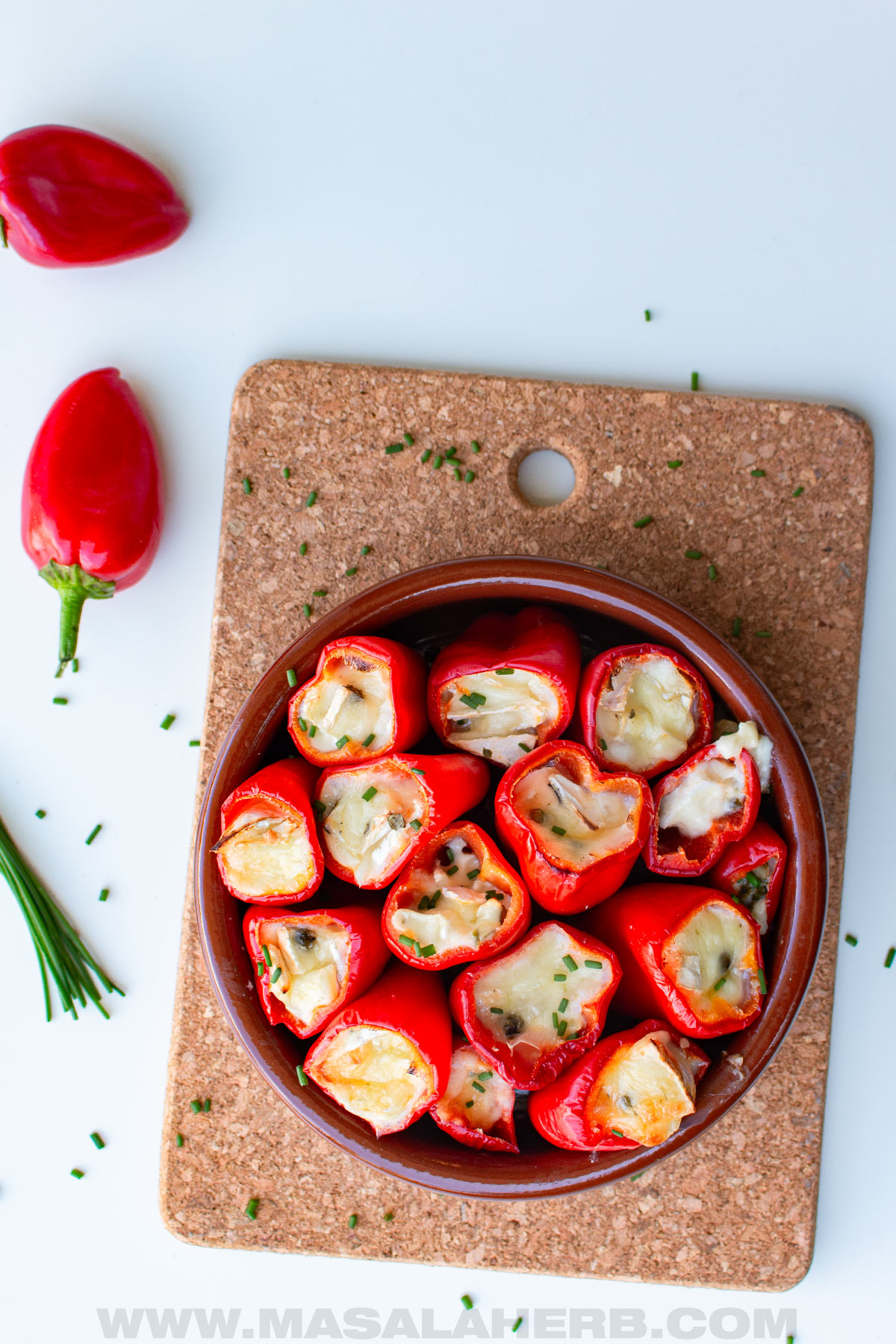 homemade sweet cheese peppers