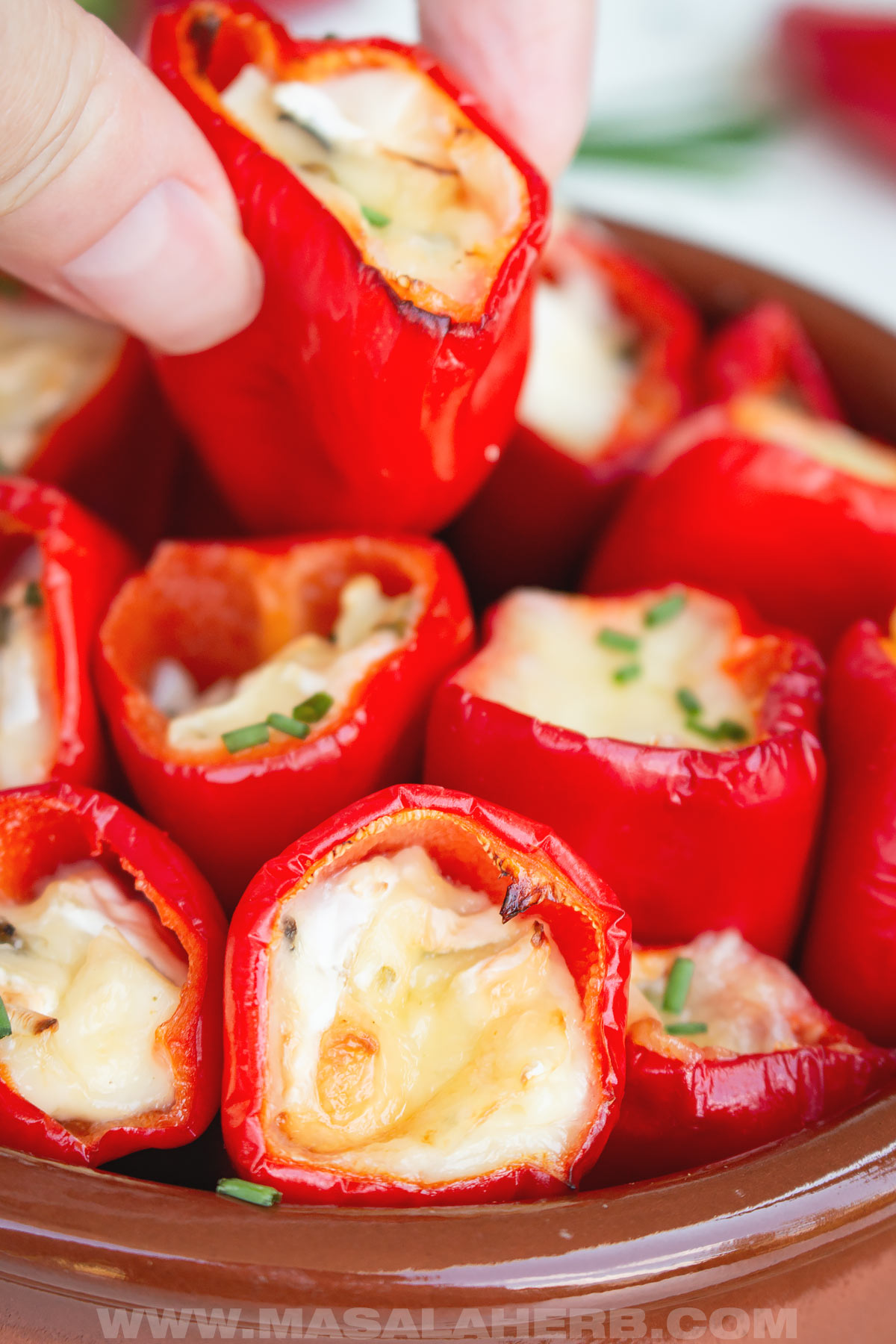 sweet pepper stuffed with cheese