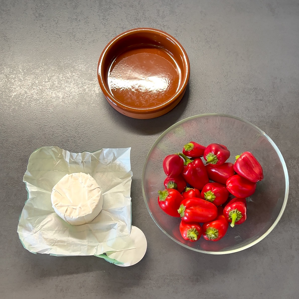 Mini Brie Stuffed Sweet Peppers ingredients