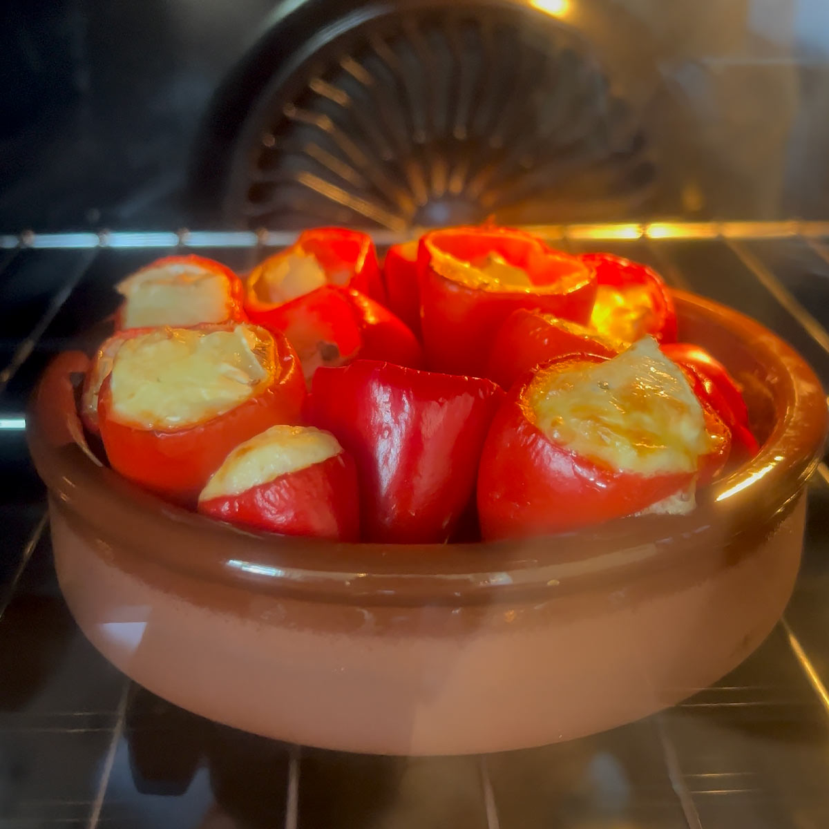 bake Mini Brie Stuffed Sweet Peppers