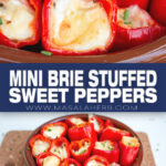 Mini Brie Stuffed Sweet Peppers pin