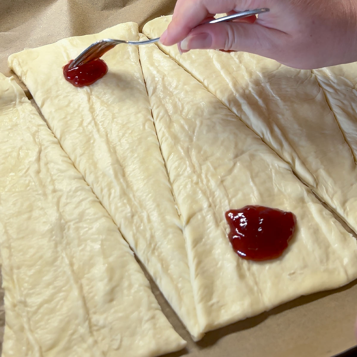 fill with jam or jelly