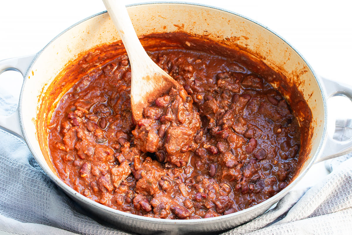 homemade melt in the mouth steak chili