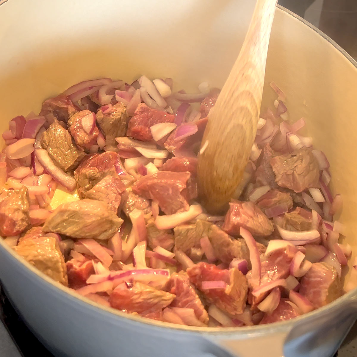 sear beef on all sides