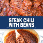 Steak Chili with Beans Recipe pin