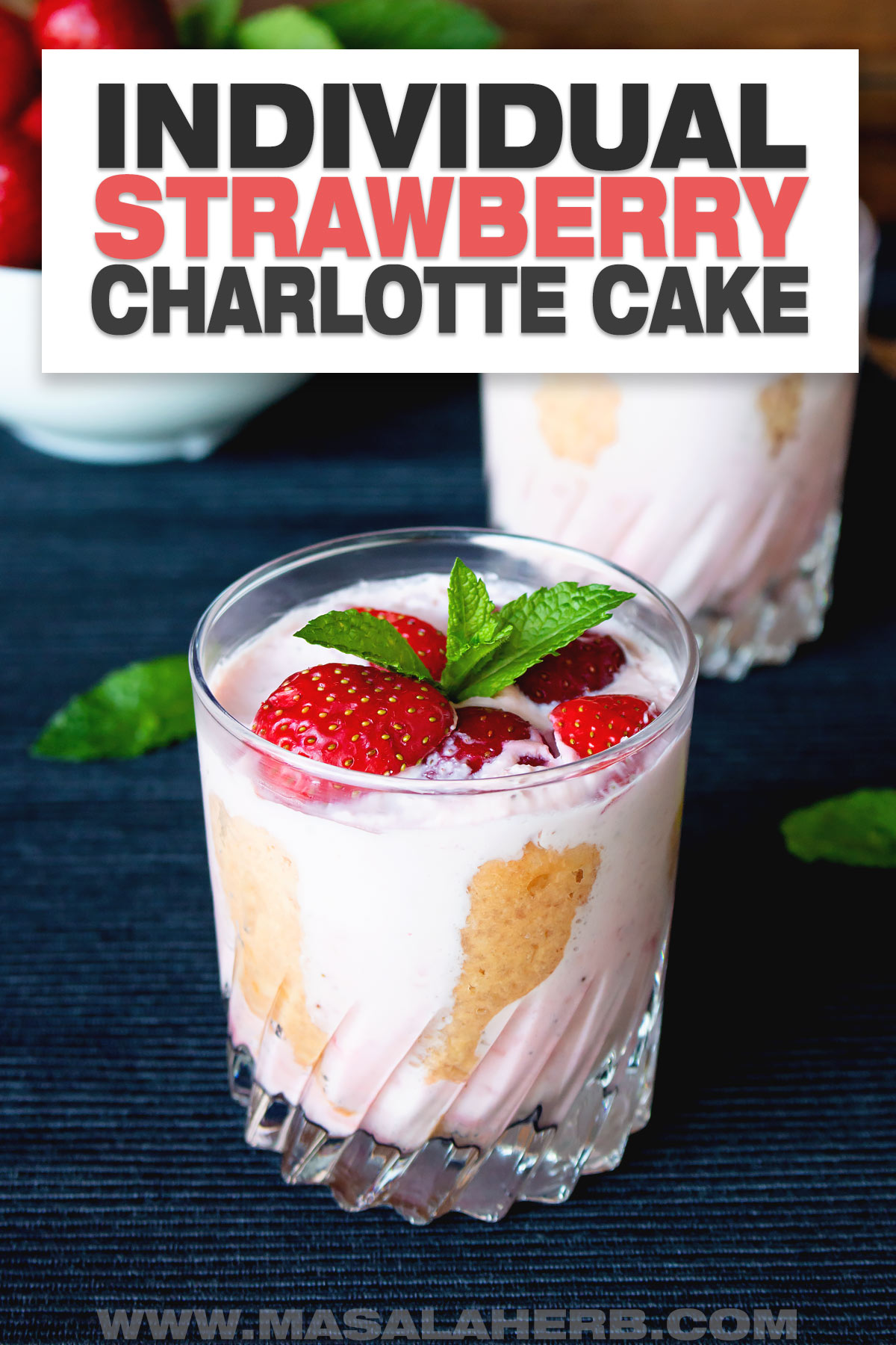 Individual Strawberry Charlotte Cake Recipe cover