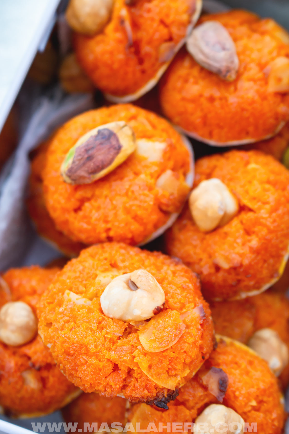 baked carrot, nuts cookies