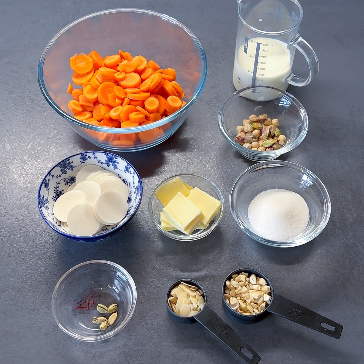 ingredients for Spiced Carrot Breakfast Cookies