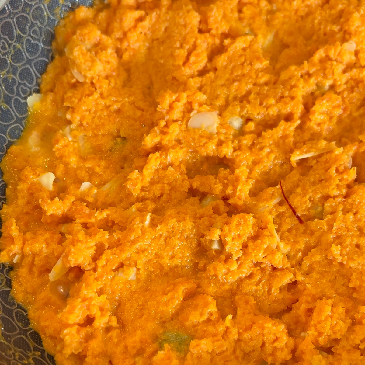 cooking down the carrot cake cookie mass