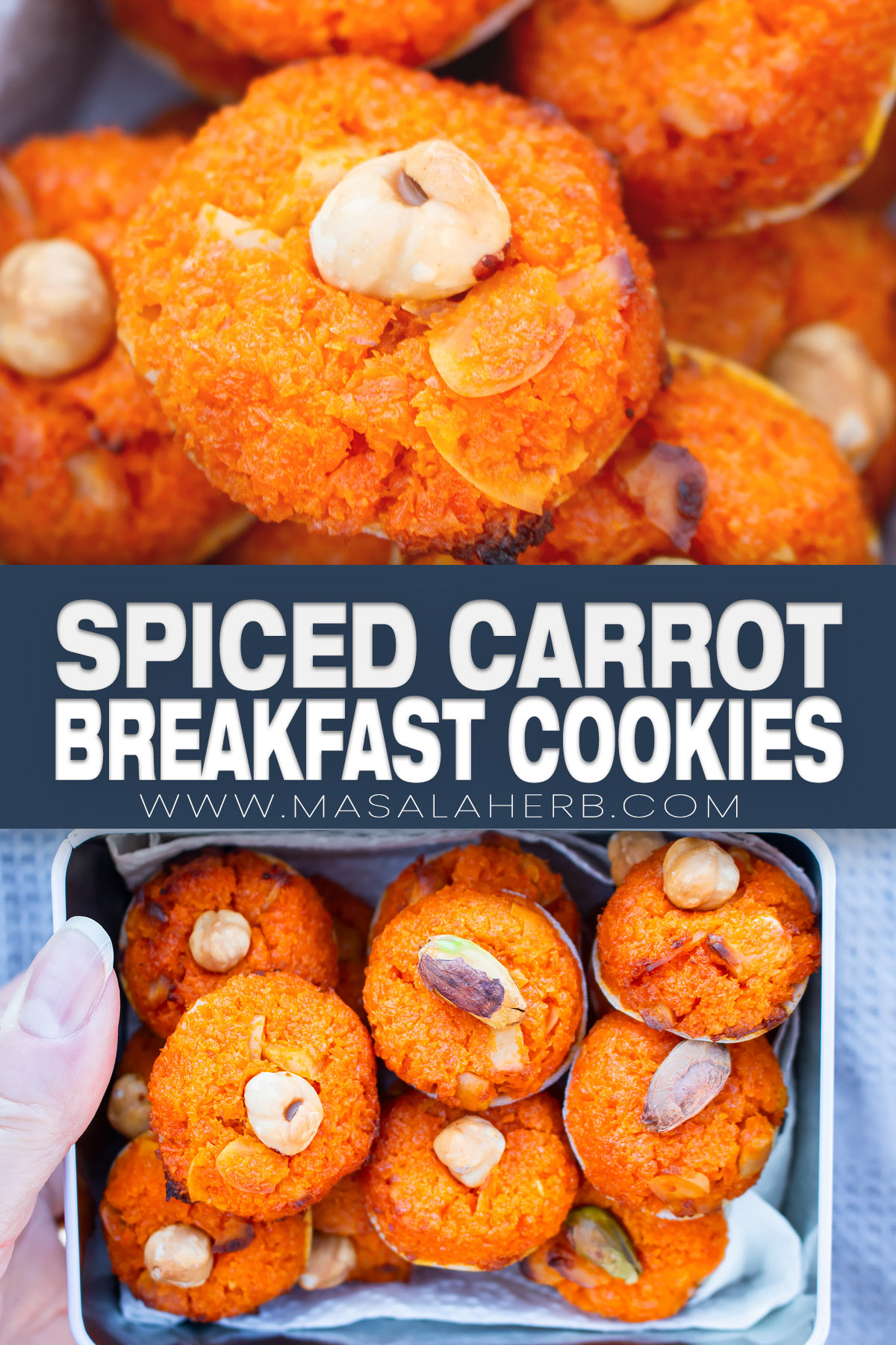 Spiced Carrot Breakfast Cookies pin