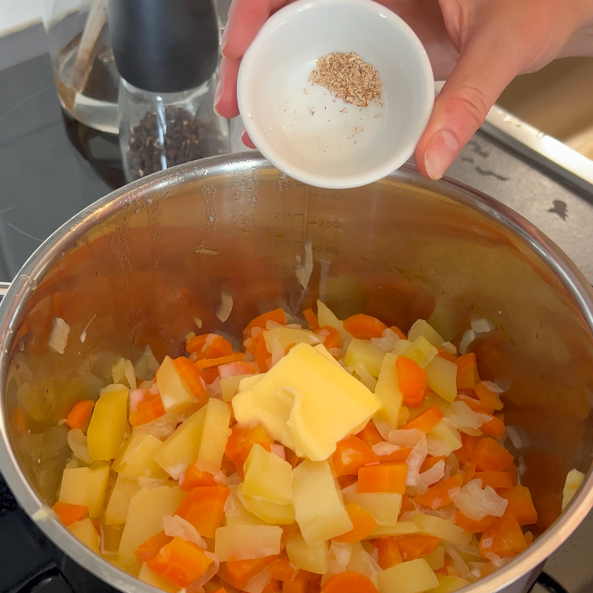 season strianed vegetables