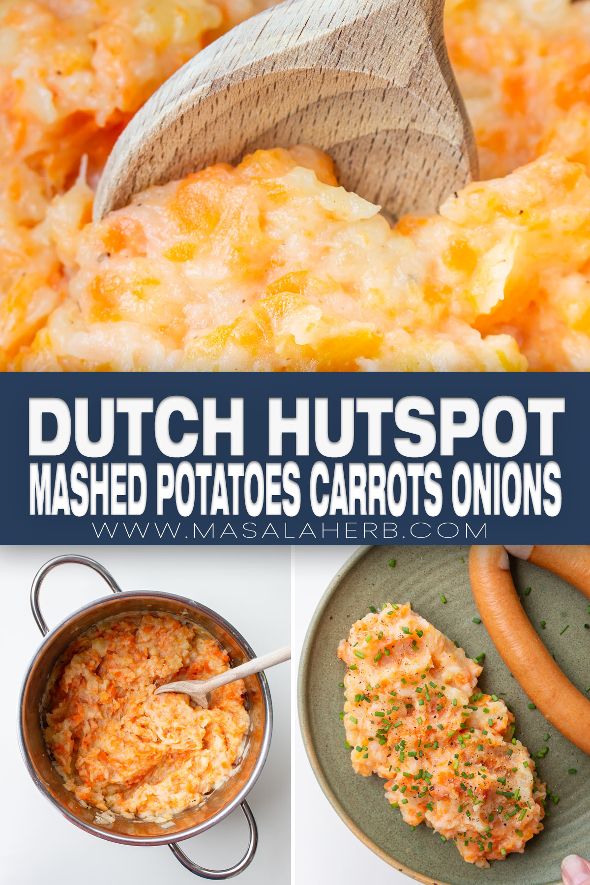 Hutspot (Dutch Mashed Potatoes with Carrots and Onions) pin
