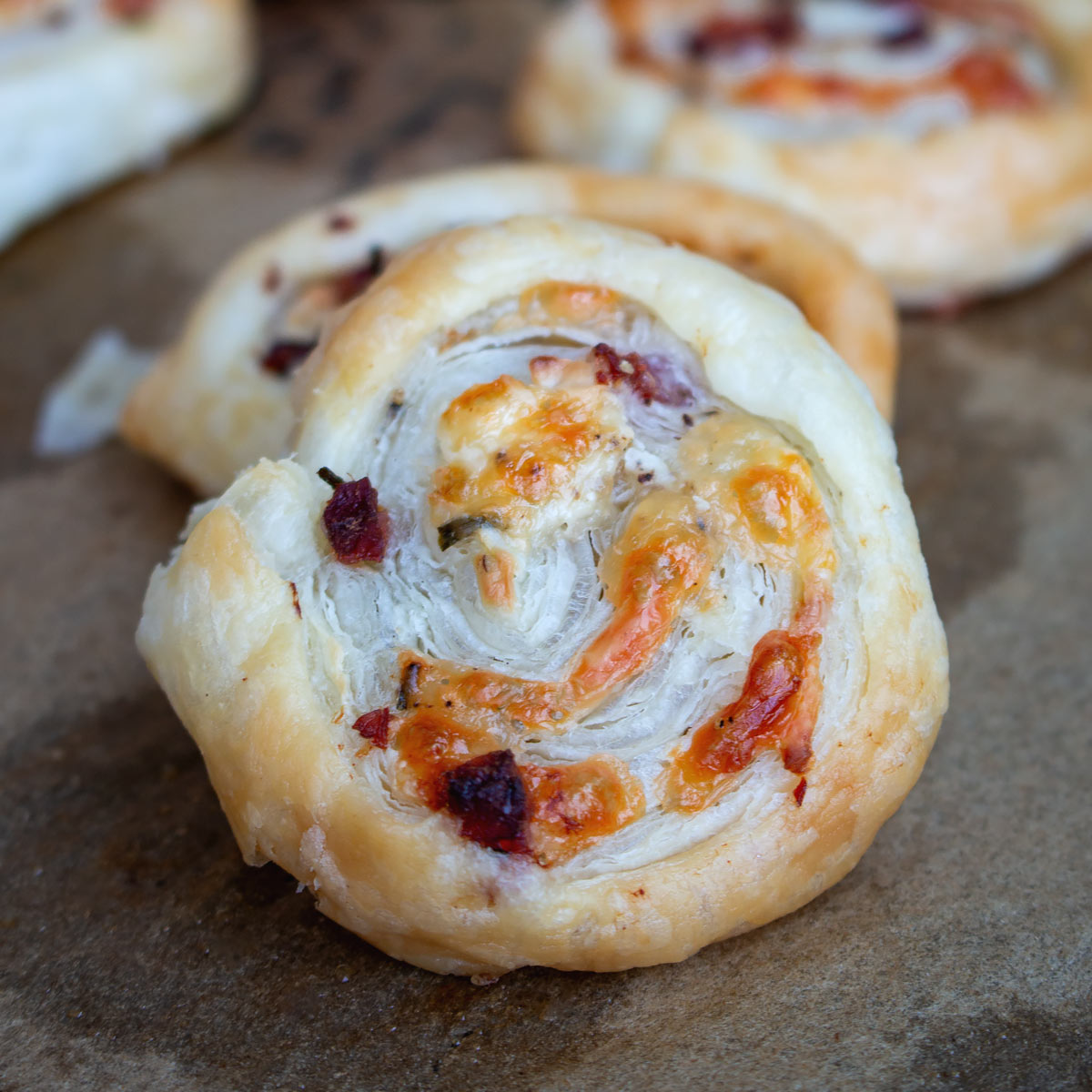 Cream Cheese Bacon Puff Pastry Pinwheels