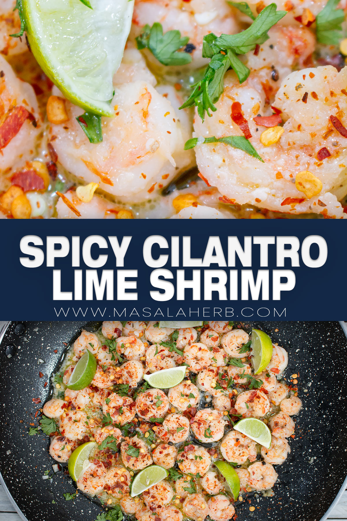 Spicy Cilantro Lime Shrimp Recipe pin