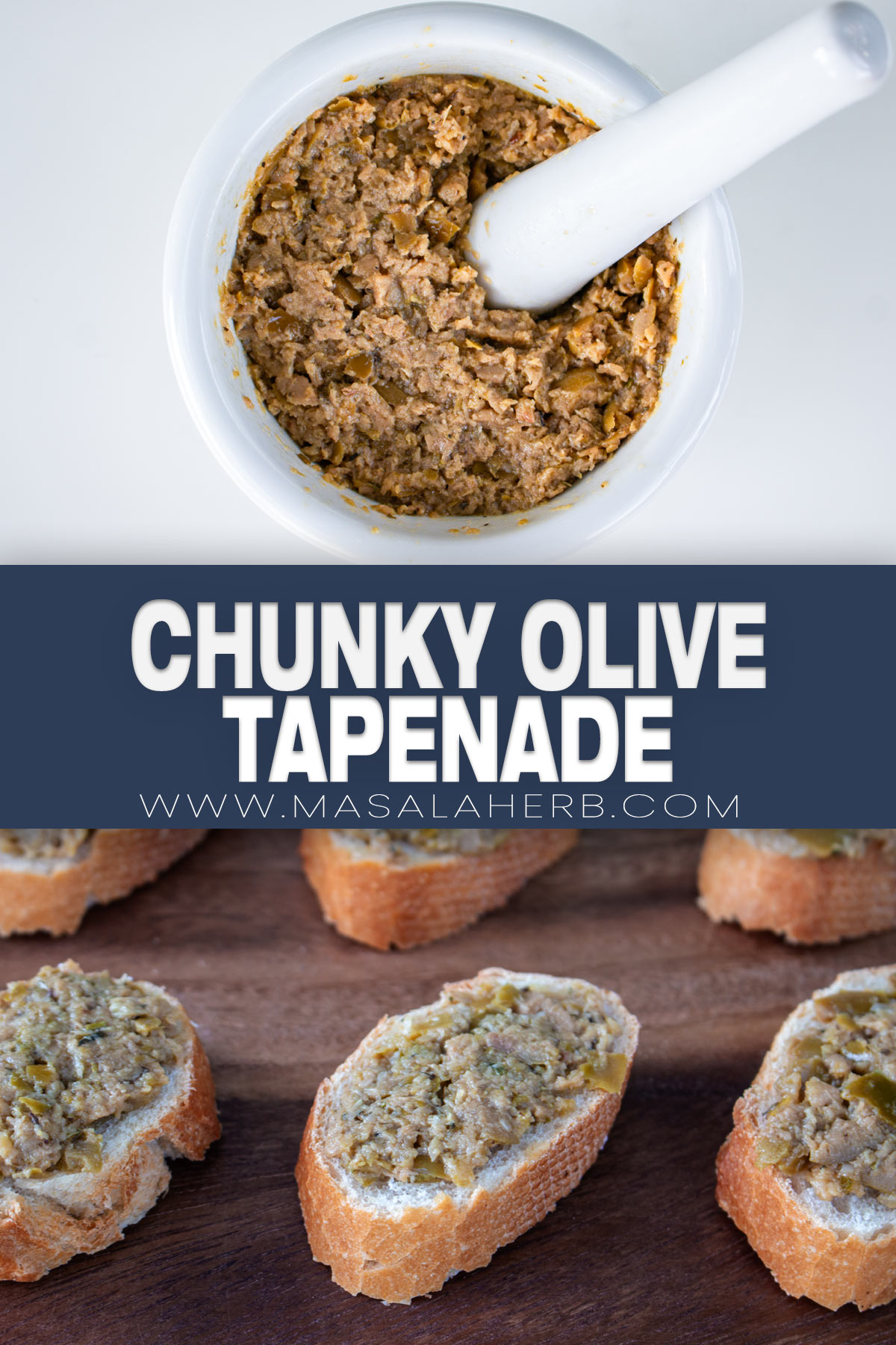 Simple Chunky Olive Tapenade Recipe pin