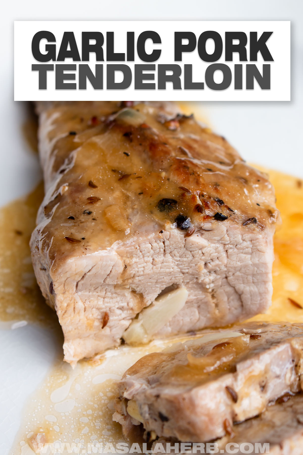 Juicy Pork Tenderloin Recipe with Garlic cover